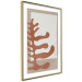 Poster Matissa's Flower - abstract brown leaves on a beige and gray background 134342 additionalThumb 11