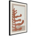 Poster Matissa's Flower - abstract brown leaves on a beige and gray background 134342 additionalThumb 5