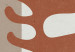 Poster Matissa's Flower - abstract brown leaves on a beige and gray background 134342 additionalThumb 4