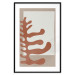 Poster Matissa's Flower - abstract brown leaves on a beige and gray background 134342 additionalThumb 15