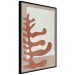 Poster Matissa's Flower - abstract brown leaves on a beige and gray background 134342 additionalThumb 13