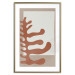 Poster Matissa's Flower - abstract brown leaves on a beige and gray background 134342 additionalThumb 14