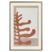 Poster Matissa's Flower - abstract brown leaves on a beige and gray background 134342 additionalThumb 20