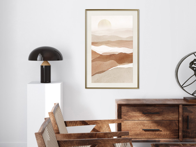 Wall Poster Desert Lightness - landscape of hot sands against a sunset backdrop 136042 additionalImage 26