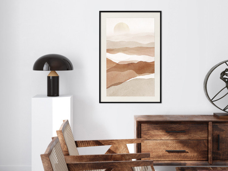 Wall Poster Desert Lightness - landscape of hot sands against a sunset backdrop 136042 additionalImage 25