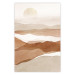 Wall Poster Desert Lightness - landscape of hot sands against a sunset backdrop 136042