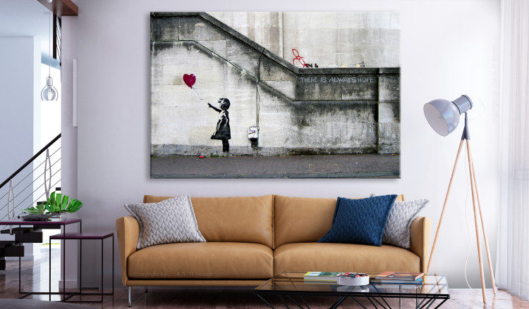 Large canvas print Girl With a Balloon by Banksy [Large Format] 136442 additionalImage 5
