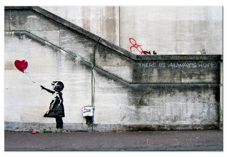 Large canvas print Girl With a Balloon by Banksy [Large Format] 136442