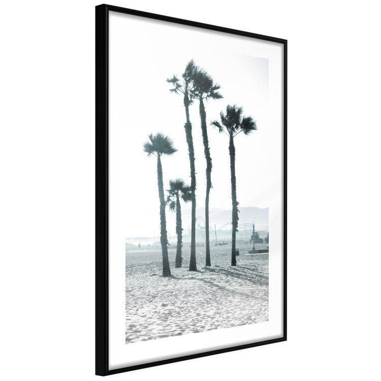 Wall Poster Palms in the Wind - beach landscape with large palms on a light background 137842 additionalImage 4