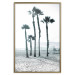 Wall Poster Palms in the Wind - beach landscape with large palms on a light background 137842 additionalThumb 11