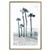 Wall Poster Palms in the Wind - beach landscape with large palms on a light background 137842 additionalThumb 12