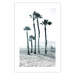 Wall Poster Palms in the Wind - beach landscape with large palms on a light background 137842 additionalThumb 9