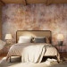 Wall Mural Pink flashes - concrete texture abstraction with golden glow 143342 additionalThumb 2