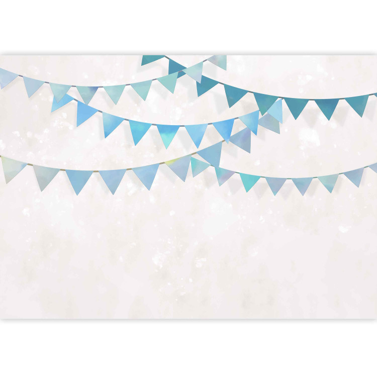 Wall Mural Kids' flags - flags in shades of blue on white background 143742 additionalImage 3