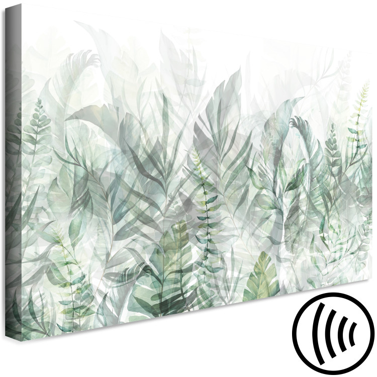 Canvas Art Print Wild Meadow (1-piece) - delicately outlined leaves on a light background 148842 additionalImage 6