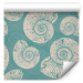 Wallpaper Underwater World - Pattern of Bright Shells on a Turquoise Background 150042 additionalThumb 6