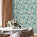 Wallpaper Underwater World - Pattern of Bright Shells on a Turquoise Background 150042 additionalThumb 9