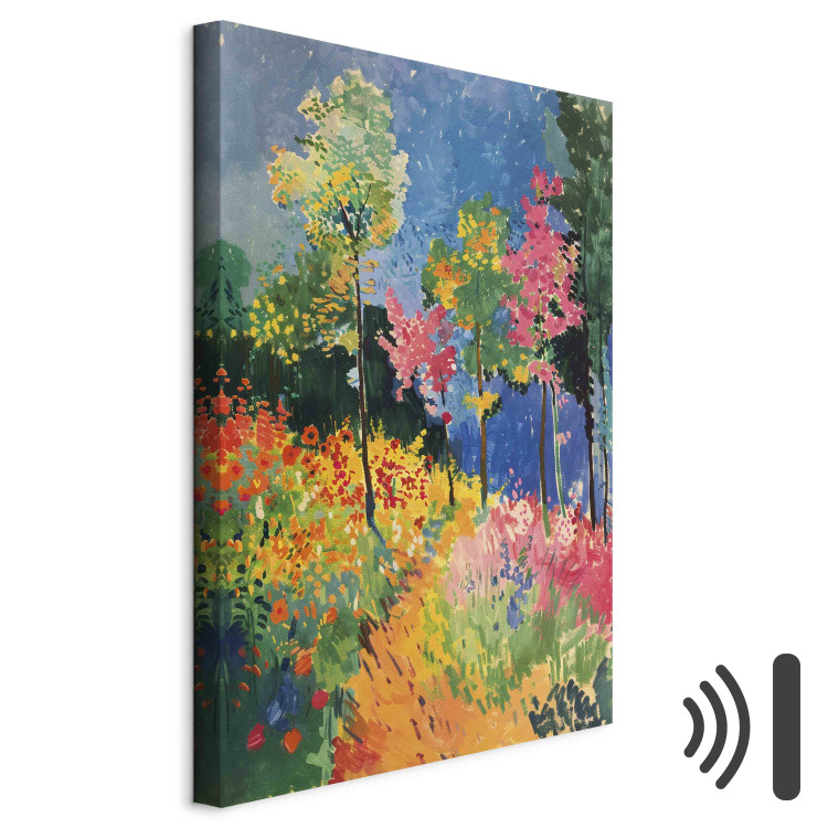 Canvas Print Colorful Forest - A Simple Painterly Landscape in Intense Shades 159942 additionalImage 8