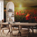 Wall Mural Poppy Field - Morning and Floral Motif in the Form of a Meadow in the Morning Sun 60642 additionalThumb 7