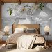 Wall Mural Abstract mirage in white - spatial composition with white lilies 97942 additionalThumb 2