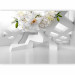 Wall Mural Abstract mirage in white - spatial composition with white lilies 97942 additionalThumb 1