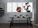 Canvas Graffiti on Brick (5-piece) - Mario and Policeman in Pop Art Style 106252 additionalThumb 3