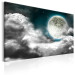 Canvas Print Silver Globe (1-piece) - Thick Clouds and Moonlit Sky 106752 additionalThumb 2