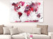 Canvas Print World Map: Red Watercolors (1 Part) Wide 107552 additionalThumb 3
