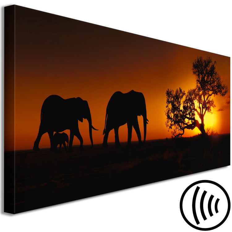 Canvas Elephant Family (Orange) 108152 additionalImage 6