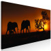Canvas Elephant Family (Orange) 108152 additionalThumb 2