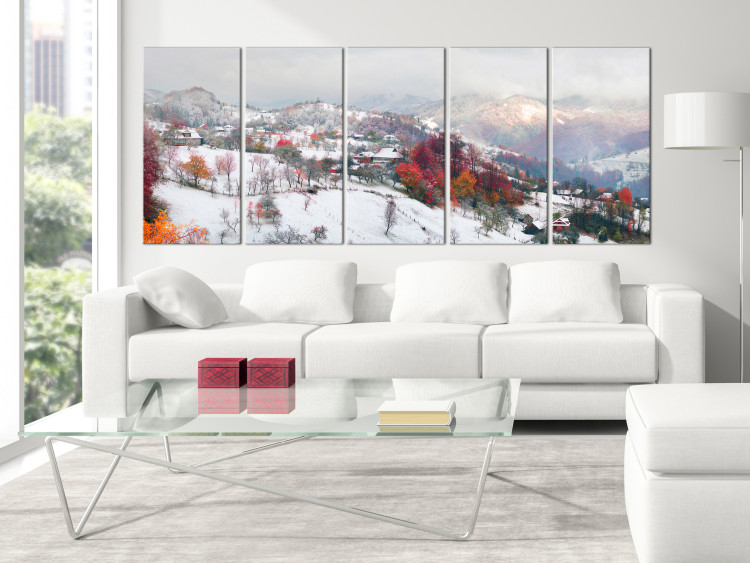 Canvas Print First Snow (5 Parts) Narrow 108452 additionalImage 3