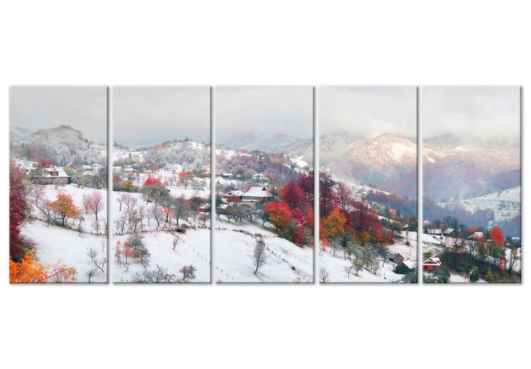 Canvas Print First Snow (5 Parts) Narrow 108452