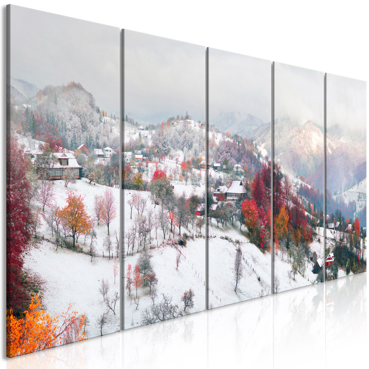 Canvas Print First Snow (5 Parts) Narrow 108452 additionalImage 2