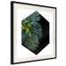 Wall Poster Plant hexagon (square) - geometric abstraction with leaves 114352 additionalThumb 3