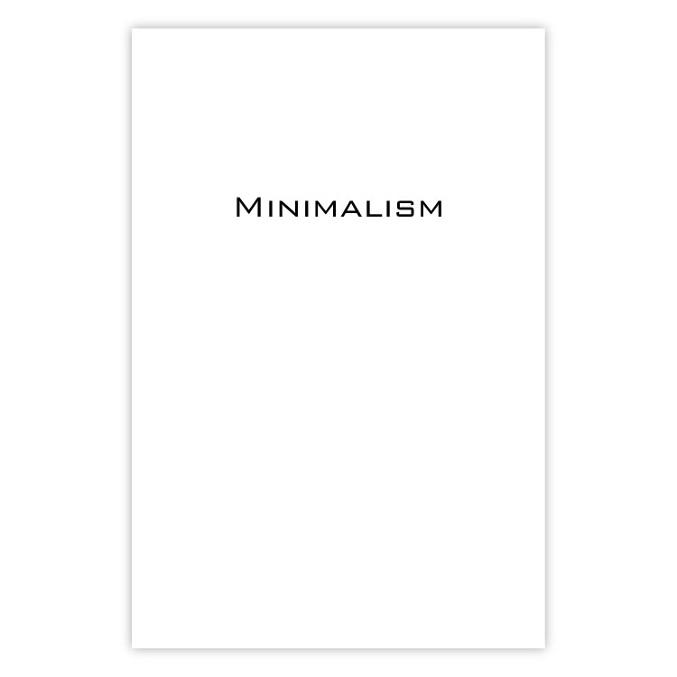 Wall Poster Minimalism - black and white simple composition with English text 117552