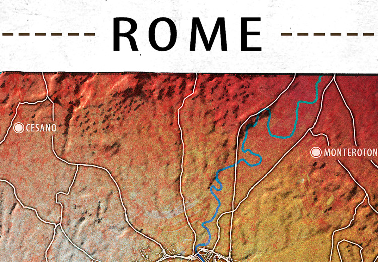 Canvas Hipsometric Rome - a map representing the relief of the surface 118552 additionalImage 4