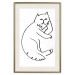 Wall Poster Cat's Relaxation - black and white simple composition with animal line art 119252 additionalThumb 19