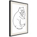 Wall Poster Cat's Relaxation - black and white simple composition with animal line art 119252 additionalThumb 3