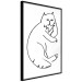 Wall Poster Cat's Relaxation - black and white simple composition with animal line art 119252 additionalThumb 12
