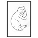 Wall Poster Cat's Relaxation - black and white simple composition with animal line art 119252 additionalThumb 17