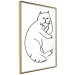 Wall Poster Cat's Relaxation - black and white simple composition with animal line art 119252 additionalThumb 14