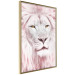 Wall Poster Beauty in Strength - reddened white lion portrait with yellow eyes 123052 additionalThumb 10