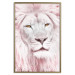 Wall Poster Beauty in Strength - reddened white lion portrait with yellow eyes 123052 additionalThumb 20
