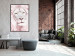 Wall Poster Beauty in Strength - reddened white lion portrait with yellow eyes 123052 additionalThumb 14