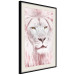 Wall Poster Beauty in Strength - reddened white lion portrait with yellow eyes 123052 additionalThumb 2