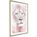 Wall Poster Beauty in Strength - reddened white lion portrait with yellow eyes 123052 additionalThumb 6