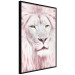 Wall Poster Beauty in Strength - reddened white lion portrait with yellow eyes 123052 additionalThumb 11
