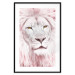 Wall Poster Beauty in Strength - reddened white lion portrait with yellow eyes 123052 additionalThumb 17