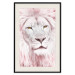 Wall Poster Beauty in Strength - reddened white lion portrait with yellow eyes 123052 additionalThumb 18