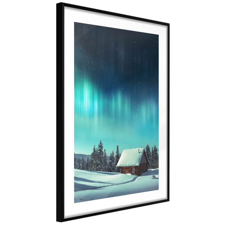Wall Poster Dawn and Blue Nights - winter landscape of snow-covered cottage 124452 additionalImage 13